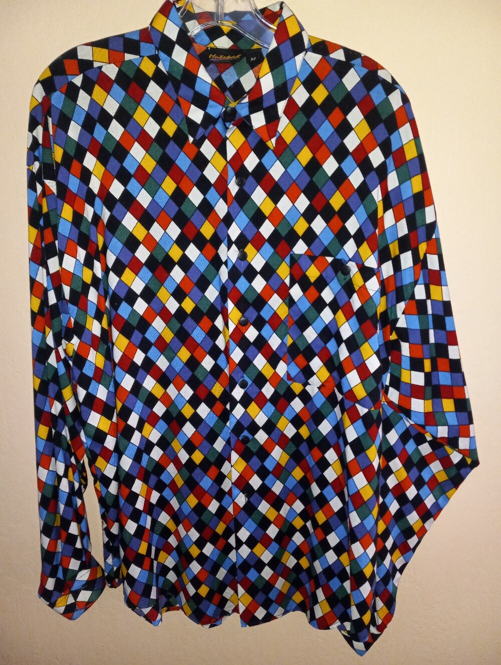 Vintage 80s HUTSPAH Disco Shirt LS